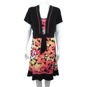 Studio I 2 Piece Floral Jacket Dress Knee Length Flare